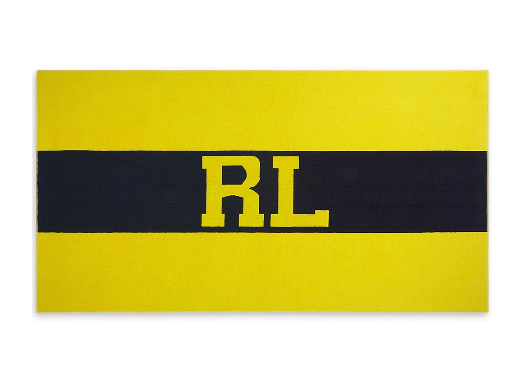 ralph lauren rl signature strandtuch yellow navy Produktbild 1